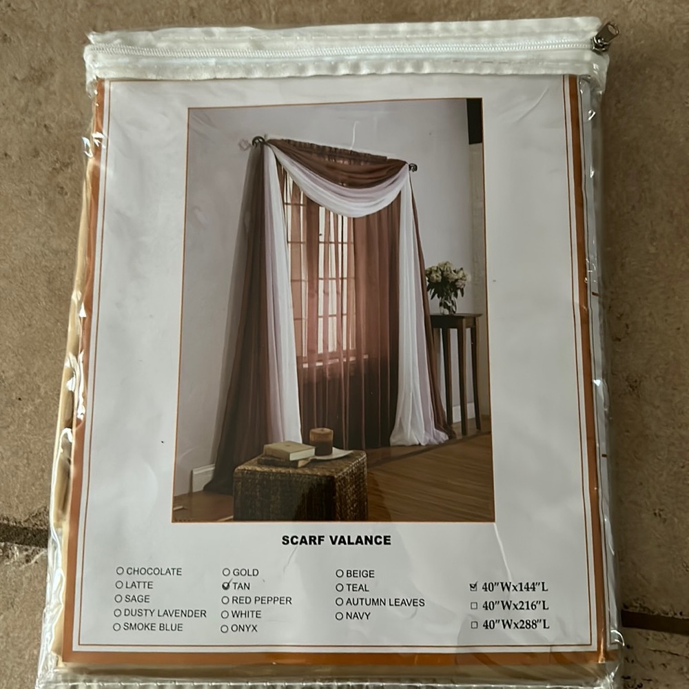 Scarf Valance Tan